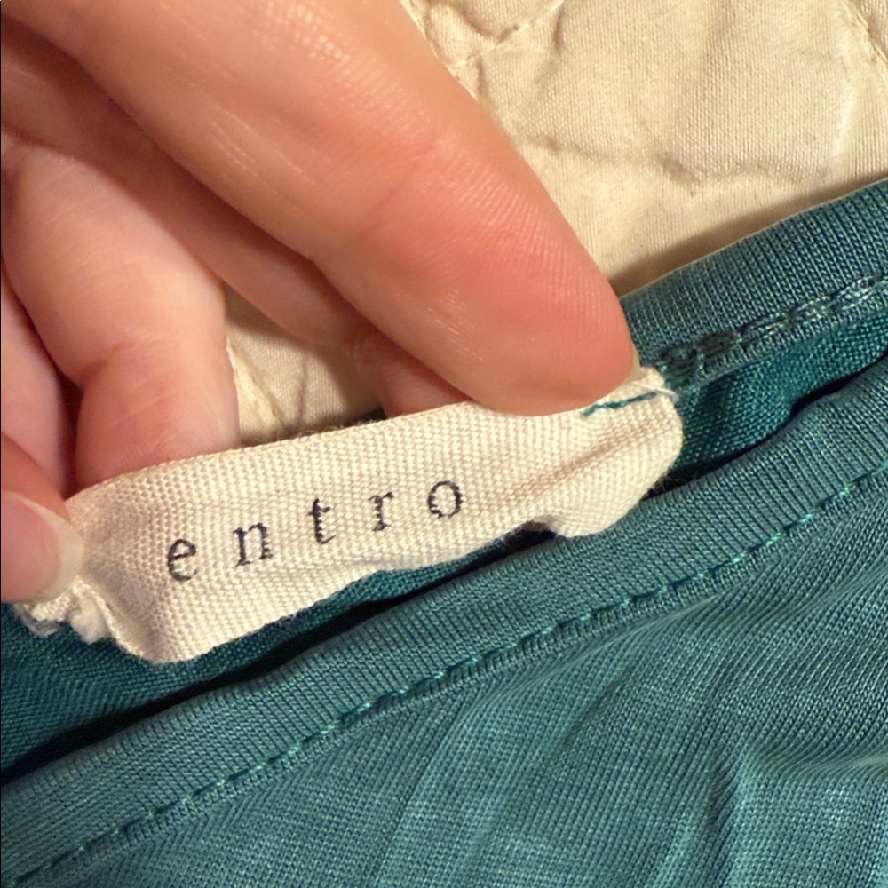entro Teal Knot-Front V-Neck Camisole - Picture 2 of 3